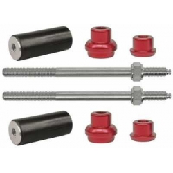 Bumper bolt and rubber set Red
