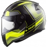 LS2 Rapid model racing Helmet, Matte Black-hi-vis Yellow
