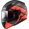 LS2 Rapid Deadbolt Helm Mat Zwart-Oranje