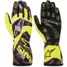 Alpinestars Tech 1-K Raza V2, guantes, hi-vis-Amarillo-negro-Negro