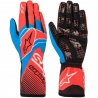 Alpinestars Tech 1-K Racing V2 guantes Rojos, Azules Fluorescentes,