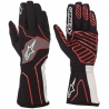 Alpinestars Tech 1-K) V2 gants en Noir, Rouge, Blanc