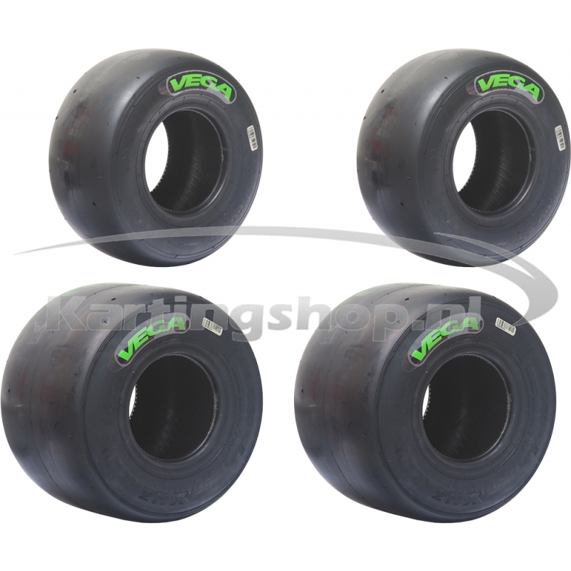 Vega XH3 set of tires 4.60/7.10 EI-H and Option-click Green