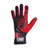 OMP KS 4 Karting guantes, Rojo-y-Negro -