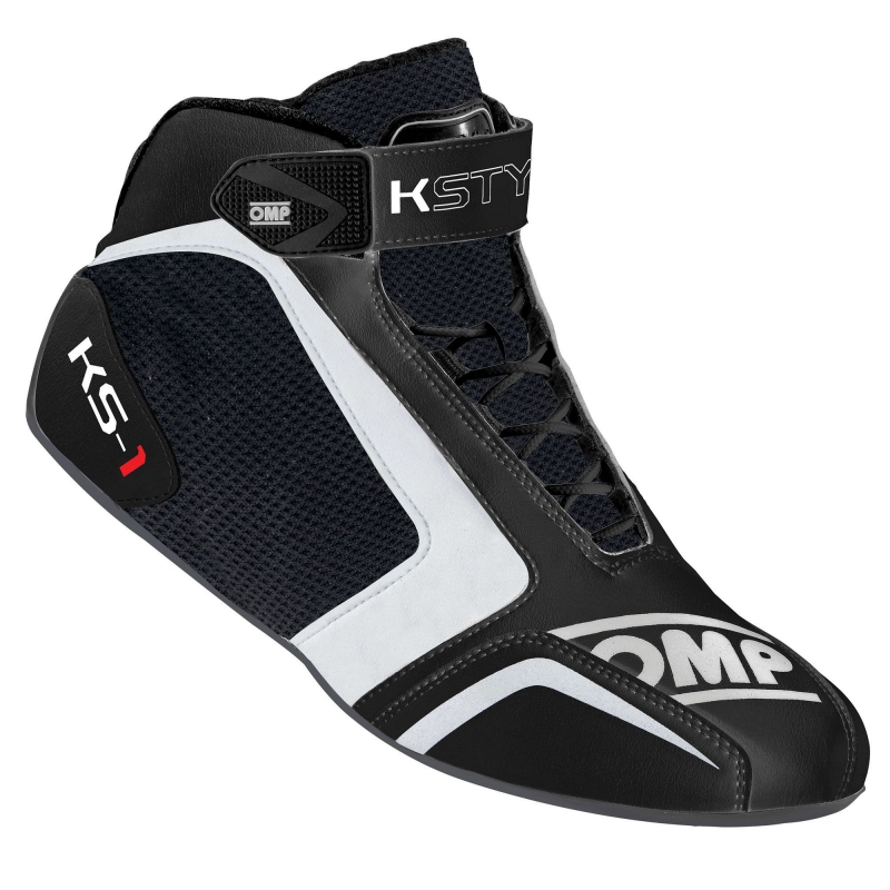 OMP KS-1 Karting Shoes Black-White-Grey