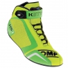 OMP KS-1 Karting Shoes, Fluo Yellow, Fluo Green