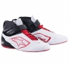 Sapatos de kart Alpinestars Tech 1-K V2 Preto-Branco-Vermelho