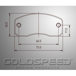 Aseta jarrupalojen MS Kart Goldspeed Racing -448