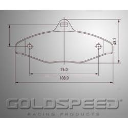 Jeu de plaquettes de frein à partir Goldspeed CRG Racing 97-99 -450