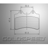 Conjunto de almofadas de freio Haase Runner, velocidade de atrás de ouro de corrida-454