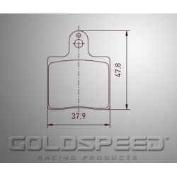 Conjunto de pastilhas de freio 2000 UP CRG VEN / Maddox / Speed ​​Racing Gillard Ouro -472