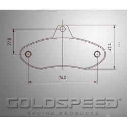 Jeu de plaquettes de frein EA Speed ​​Comp / First / Wildkart Racing Gold -490