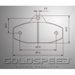 Aseta jarrupalojen SKM/EVO-2 Goldspeed Racing -491