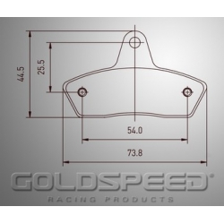 Haase set di pastiglie freno / Intrepid / Birel / Parolin / SCM Racing Speed ​​Oro -492