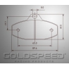 Sæt bremseklodser energi Corse/SKM bag, af guld hastighed Racing-501