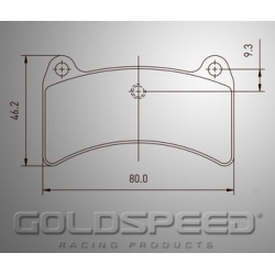 Set remblokken Intrepid Evo-8 van Goldspeed Racing -502