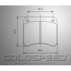 Aseta jarrupalojen Kellgate Goldspeed Racing -503
