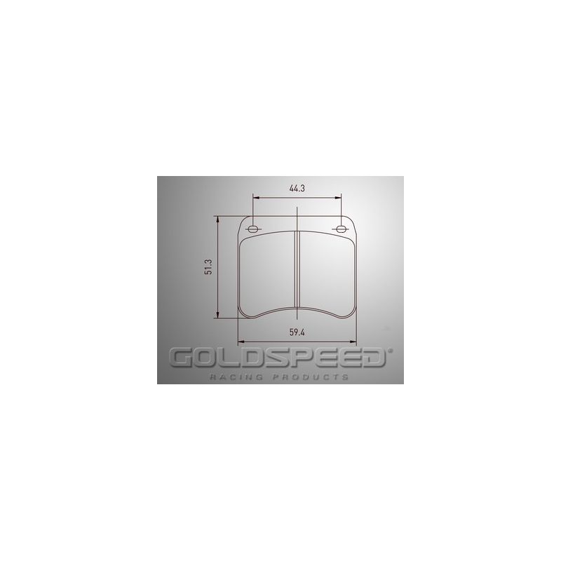 Conjunto de pastilhas de freio Kellgate Goldspeed Corrida -503