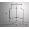 Conjunto de almofadas de freio Kellgate traseira, velocidade de ouro Racing-503