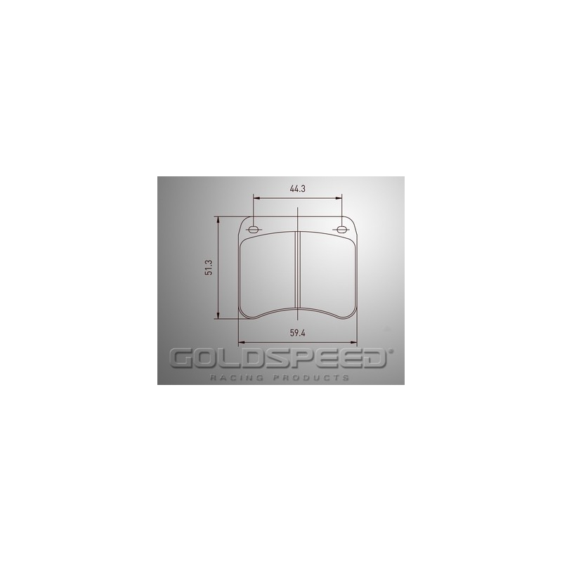 Jeu de plaquettes de frein Kellgate 13,5 mm Goldspeed Racing -504