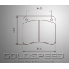 Conjunto de almofadas de freio Kellgate traseira, velocidade de ouro Racing-504