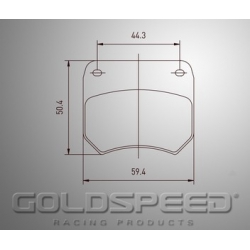 Jeu de plaquettes de frein Kellgate 4 & 6 POD Racing Speed ​​Gold -505