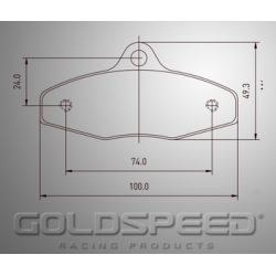 Jeu de plaquettes de frein EA / Birel / Premier Speed ​​Racing Gold -510