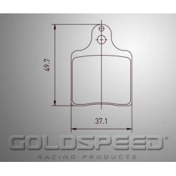 Set remblokken Interpid EVO-3 van Goldspeed Racing -523