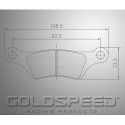 Plaquettes de frein Racing mis RM1/Maguravan Goldspeed -525