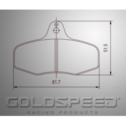 Aseta jarrupalojen Intrepid Goldspeed Racing EVO 3 -536