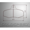 Conjunto de almofadas de freio intrépido EVO 3 traseira de velocidade ouro Racing-536