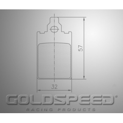 Conjunto de frenos de carreras almohadillas Dino Goldspeed -544