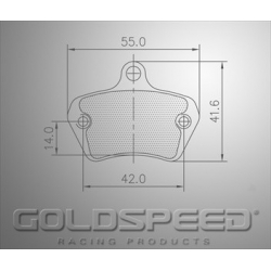 Jeu de plaquettes de frein Racing Topkart Goldspeed -550