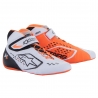 Обувь для картинга Alpinestars Tech 1-KX V2 Белый-Флуоресцентный Оранжевый-Черный