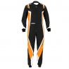 Sparco Curb Kart overall Black-White-Orange Fluo