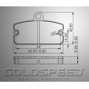 Set bromsbelägg Sodi Rear av Goldspeed Racing -407