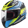 LS2 Rapid Gale Helmet - Matt Svart-Blå-Gul
