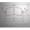 Definir velocidade do pastilhas de freio Zip relâmpago c/Topkart atrás de ouro Racing-552