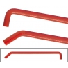 Red Silicone water hose 20 mm armed 100 cm with 90 °-degree turn
