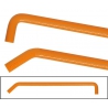 Waterslang Oranje Silicone 20mm bewapend 100cm met 90°- graden bocht