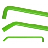 Mangueira de água de Silicone verde 20mm armado 100cm com curva de 90 °-graus