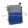Radiador KG corrida kit cpl com cortinas de rolo azuis. 450 x 300 x 40 mm