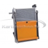 Radiatore KG racing kit cpl con tenda a rullo arancione. 450 x 300 x 40 mm