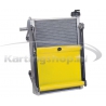 Radiator KG racing kit cpl med gule rullegardiner. 450 x 300 x 40 mm