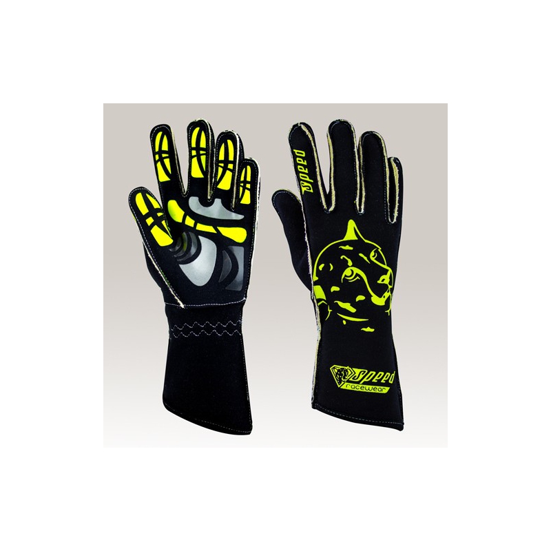 Speed Melbourne G-2 Handschoenen Zwart-Geel Neon